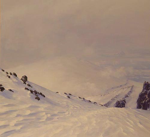 Mount Byrd and the Fang Anarctica Oil Paintings David Rosenthal Antarctic Artist